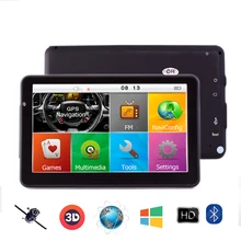 7 Inch Car GPS navigation Bluetooth 800Mhz 8GB/256MB Full Europe/USA/ Russia navitel High Definition Vehicle gps av-in
