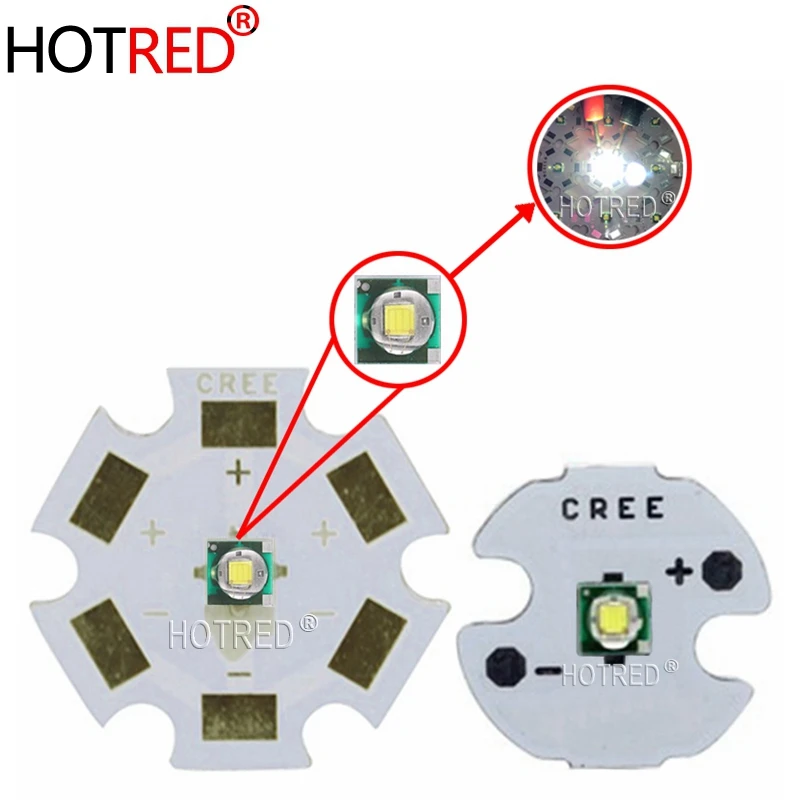 CREE XPG XP-G светодио дный 1-5 Вт лампа диод чип излучатель холодный White6000-6500K теплый белый 3000-3200 К светодио дный с 20 мм PCB DIY фонарик лампы