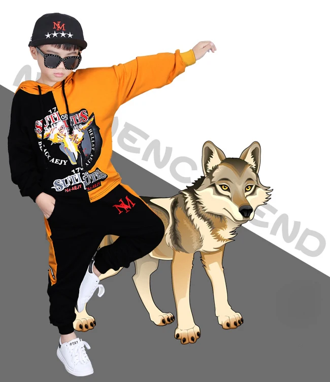 Kopen Voor 3 14 Jaar Kinderen 2 stuks Kleding Suits Kinderen Katoen Kleding hiphop Streetwear Dance Set Sport Jongens Meisjes kostuums