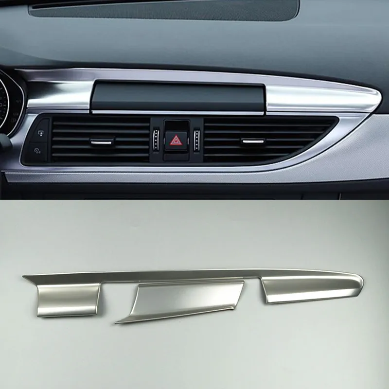 Stainless Steel Interior Door Armrest Panel Decal Trim For Audi A3 8V 2012-2016