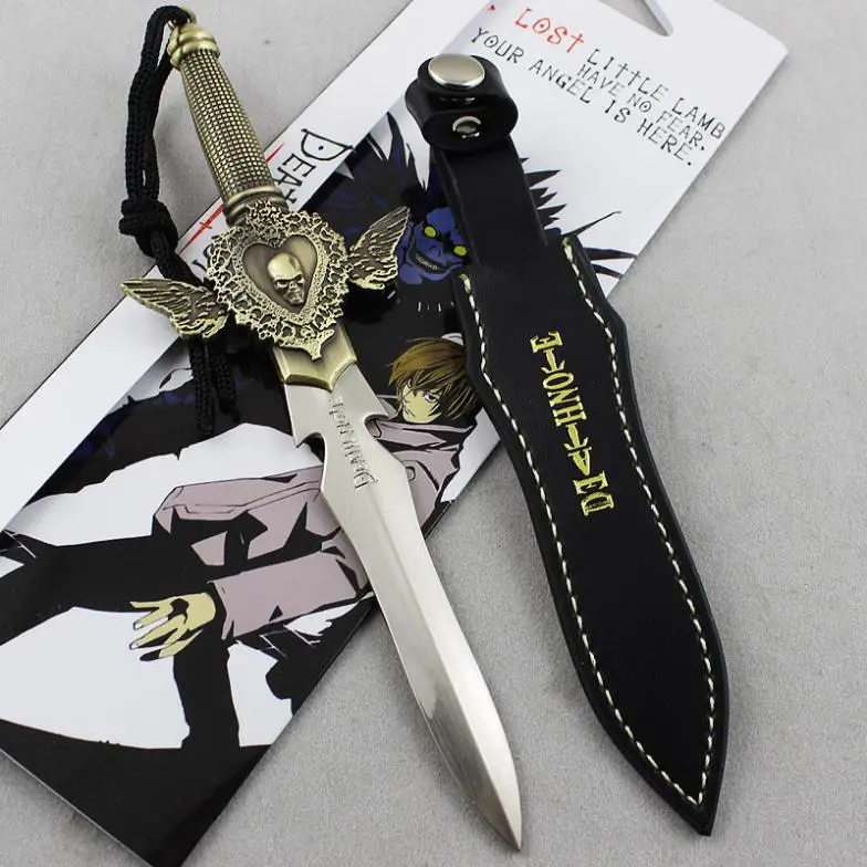 16 cm Anime alloy model+leather sheath Death Note anime Props Cosplay 16 cm Anime alloy model+leather sheath Death Note anime Props Cosplay