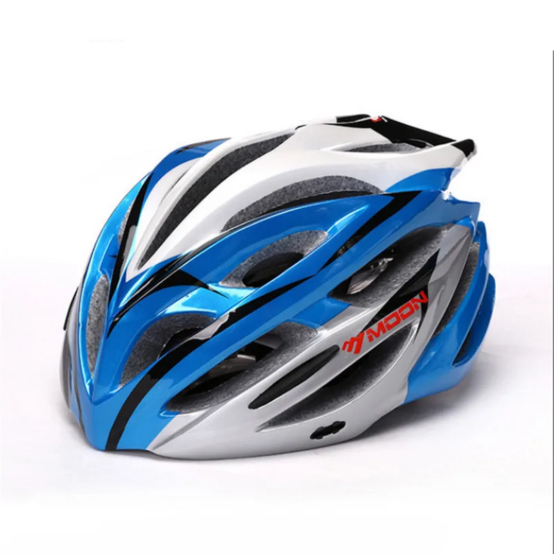 MOON Универсальный Велоспорт Шлемы ПВХ Integrated горы/шоссе Детская безопасность велосипедные шлемы MTB руля велосипед шлем A32 - Цвет: silver blue