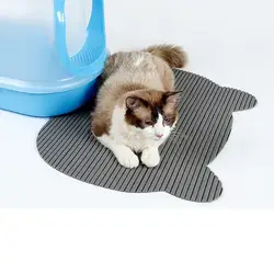 Кот кровати Нескользящие кошачьих туалетов коврик щенок котенок блюдо кормушки столовых собака лоток мат Еда чаша площадку cat туалетов