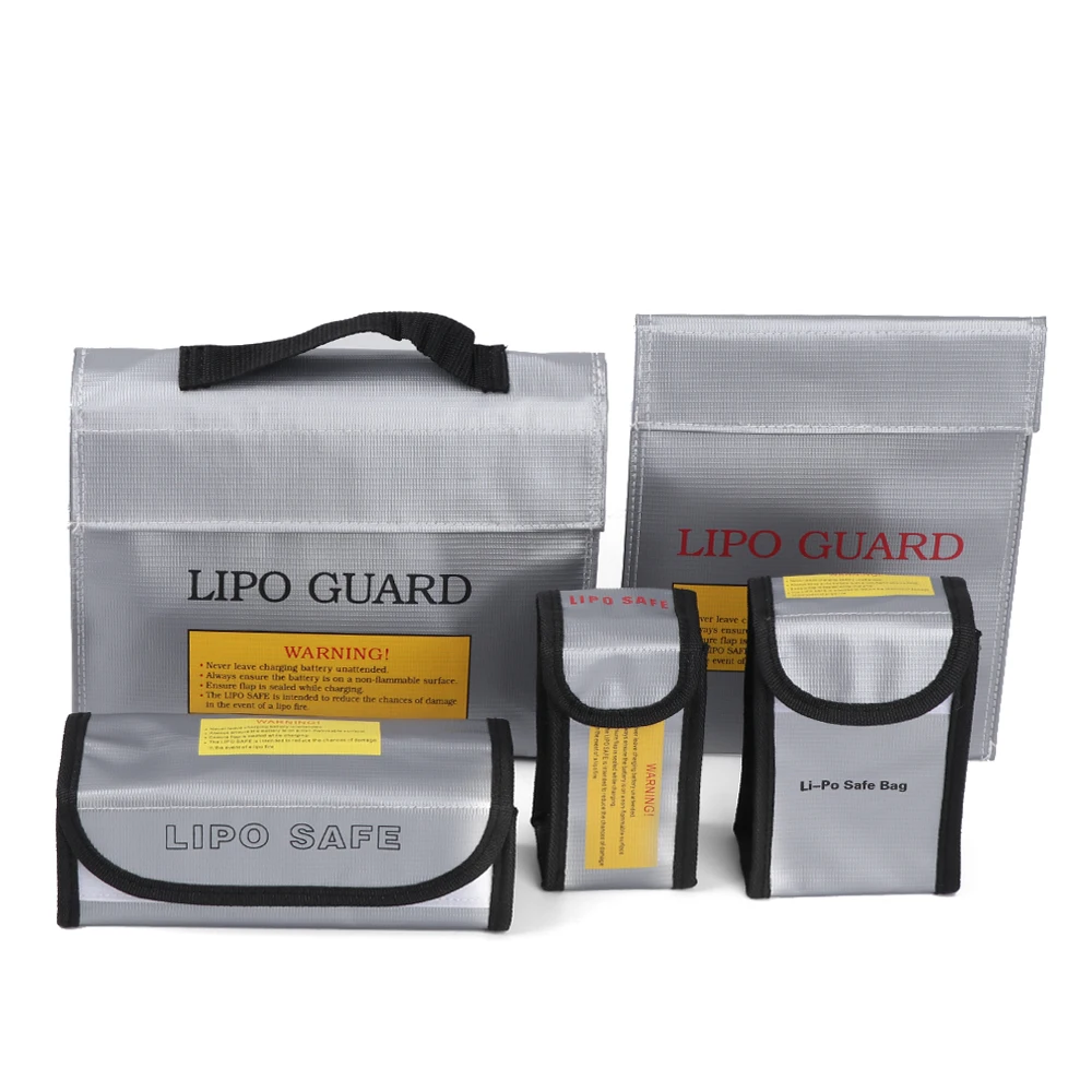 Bolsa De Seguridad Ignífuga Para Almacenar Y Cargar Baterías LiPo - Compatible Con Varios Tipos