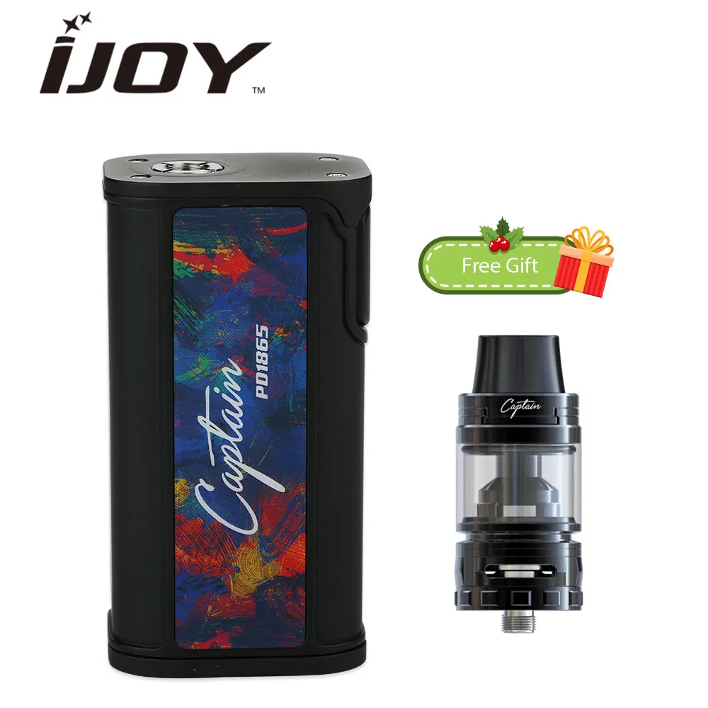 100 Original 225W IJOY Captain PD1865 TC font b Vape b font Mod 4ml Captain Sub