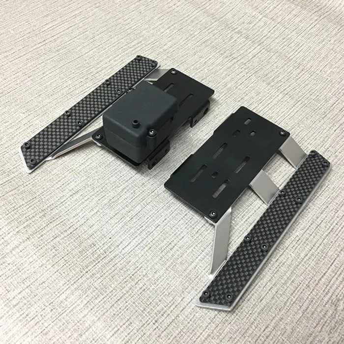 

1Set SCX10-II Side Pedal Body Shell Anti-skid Pedals Plate with Receiving Box for AXIAL 90046 90047 RC Car Modification