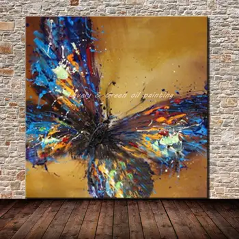 

Modern Abstract Art Pictures Handpainted Butterfly Animal Oil Painting On Canvas Wall Art Picture For Living Room Home Decor