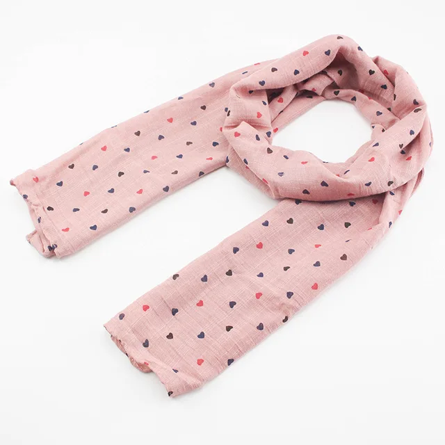 2017 New Winter cute heart print style children's scarf Kids girl scarf