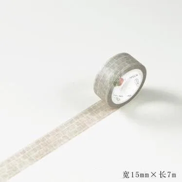 1X DIY японская бумага мрамор васи лента белая бумага Маскировочные ленты клейкие наклейки с лентами Декоративные Канцелярские ленты 1,5 см* 7 м - Цвет: wall