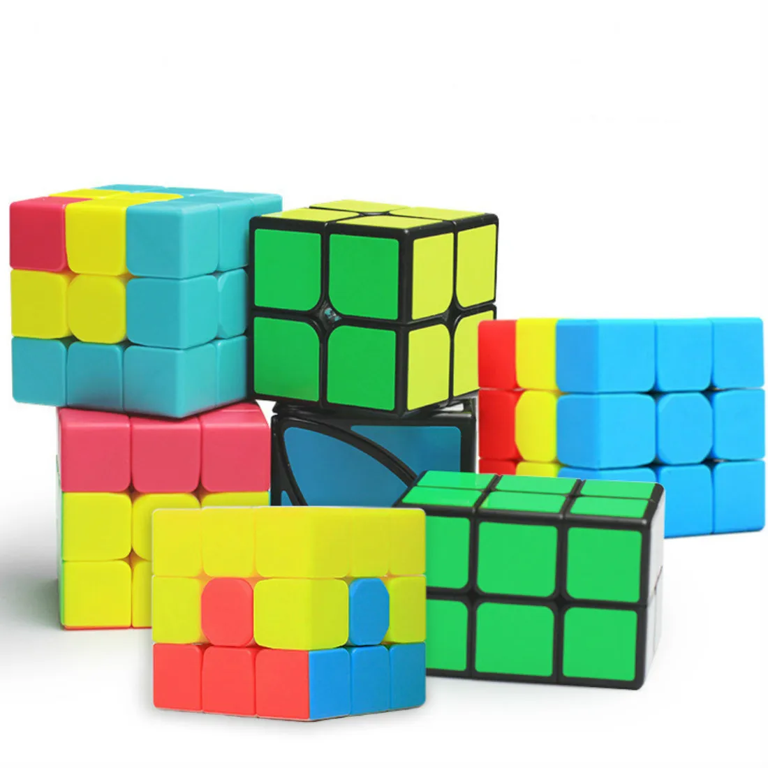 Zcube необычная форма красочный куб сэндвич гусеница вогнутый куб пудинг пластик Cubo Magico Stickerless развивающие игрушки