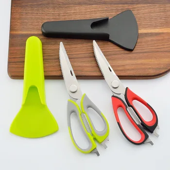 

Stainless Steel Kitchen Vegetable Knives Meat Cheese Meat Fish Cut Knifes Multi-Function Kitchen Scissors Cutter Knife With Case