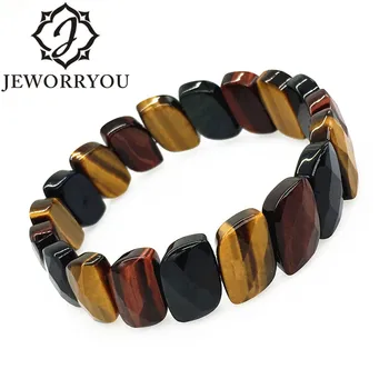 

3 Colors Tiger Eye Man Bracelets Bangles 10x15mm Natural Stone Bracelet Fashion Bracelet Jewelry Couple Bracelet