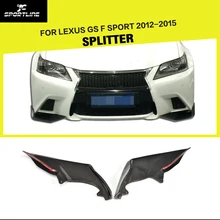 For Lexus GS F Sport 2012 2015 Front Bumper Lip Splitters Kits Winglets Flaps Car Styling