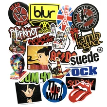 52 pçs rock & roll adesivos para portátil bagagem estilo do carro bicicleta skate da motocicleta vinil decalque graffiti punk adesivos f5