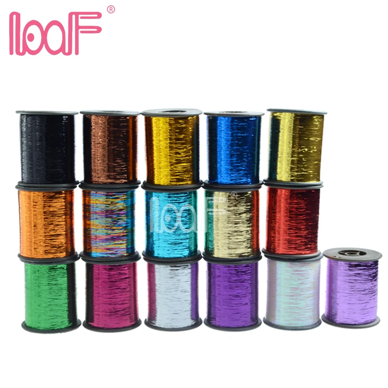 

LOOF wholesale 10rolls Hot 16colors 2000m (78740 inch) roll colors Tinsel synthetic hair for cosplay wigs