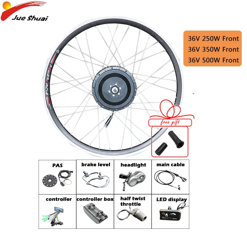 500W 350W 250W Ebike Motor Kit Electric Bike Conversion 20'' 26'' 700C Front Rear Wheel Bicicleta Eletrica | Спорт и