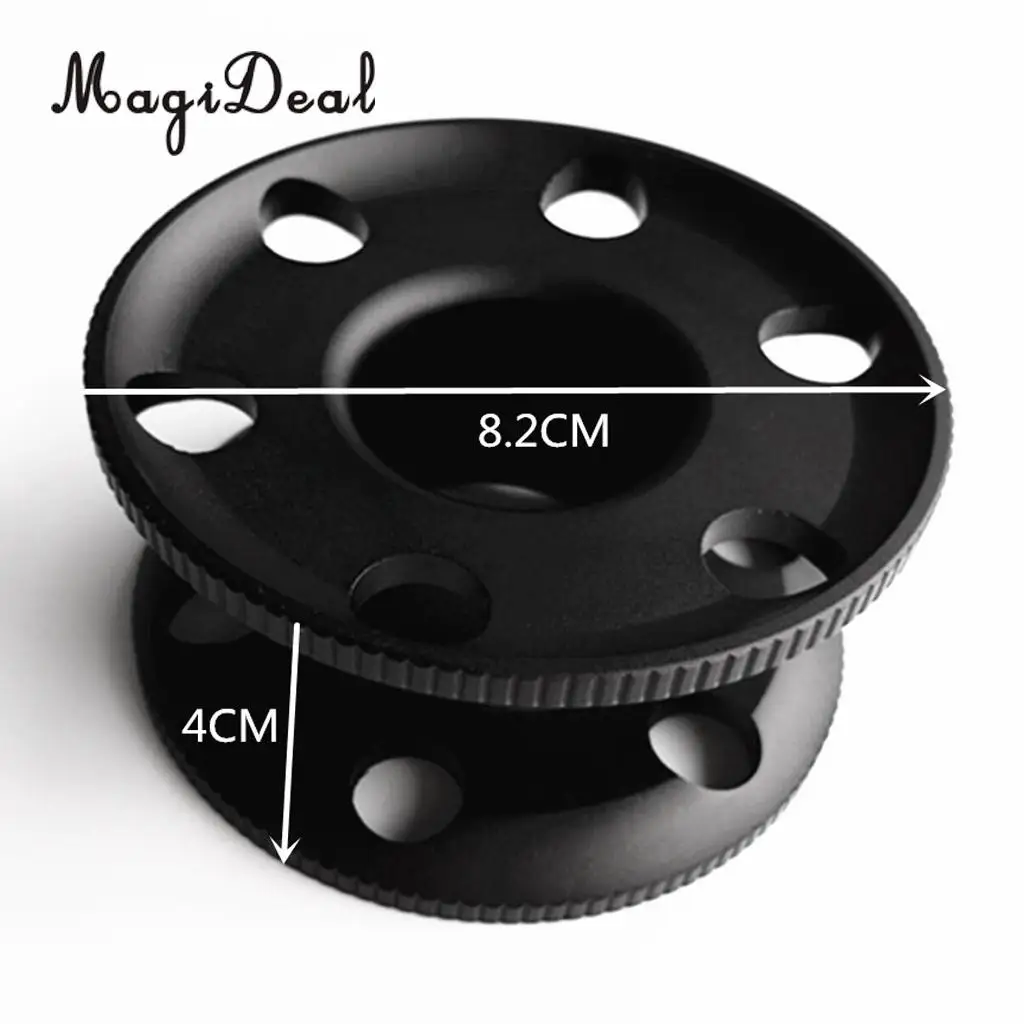 MagiDeal 2 Pieces Aluminum Scuba Diving Finger Spool Dive Reel Empty Guide Line Spool
