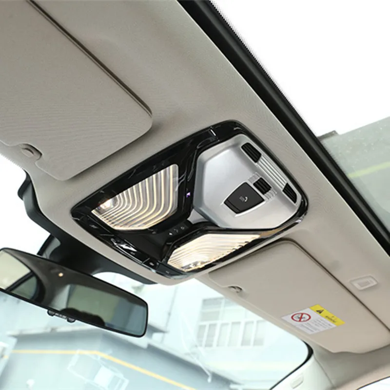 Стайлинг автомобиля передние лампы для чтения декоративная рамка Крышка отделка для BMW X3 G01 5 serise G30 G38 интерьер углеродного волокна цветные Стикеры