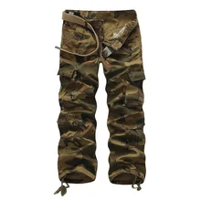 Размеры 28-40 Для мужчин брюки-карго камуфляж тактические брюки весна Повседневное нескольких карманы хлопок брюки Для мужчин