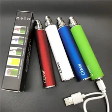 2 шт Клевер 2600 мАч большая емкость 510 нить электронная сигарета батарея USB Сквозной vape ручка Клевер корень против ego-t батареи