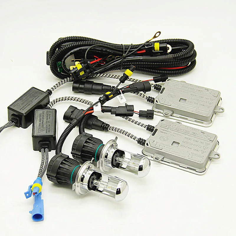 H4-3 9004 9007 Alta Baixa Auto Farol Feixe 12v Carro Luz Xenon Kit Hid h4 55w H13 3 Cheap Lâmpadas de farol de carro (Xenon)