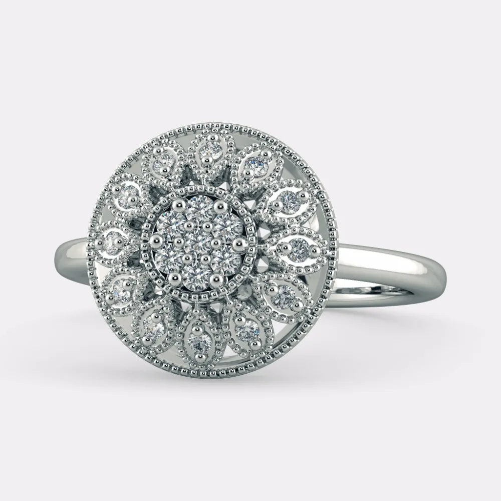 Szjinao Genuine 925 Sterling Silver Flower Rings For Women Cubic Zircon Luxury Wedding Jewelry Bridesmaid Gifts Wholesale Price