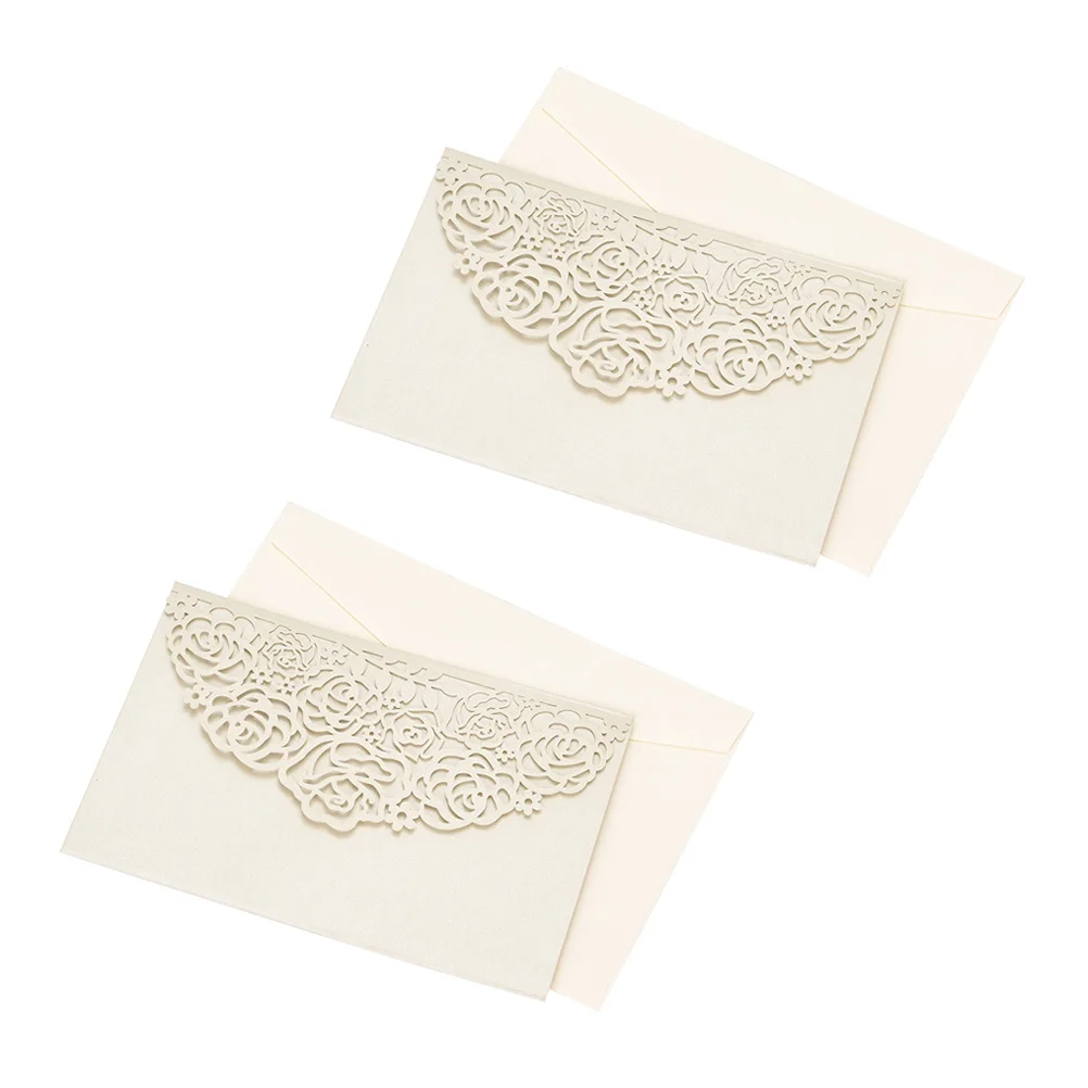  10 Sets European Style Invitations Romantic Invitation Cards Envelopes For Business Wedding Birthda - 4.00001E+12