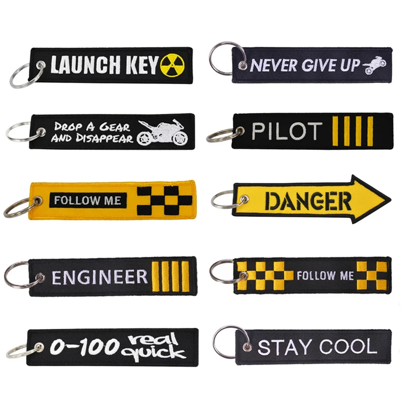 Keychain for motorcycle key clearance