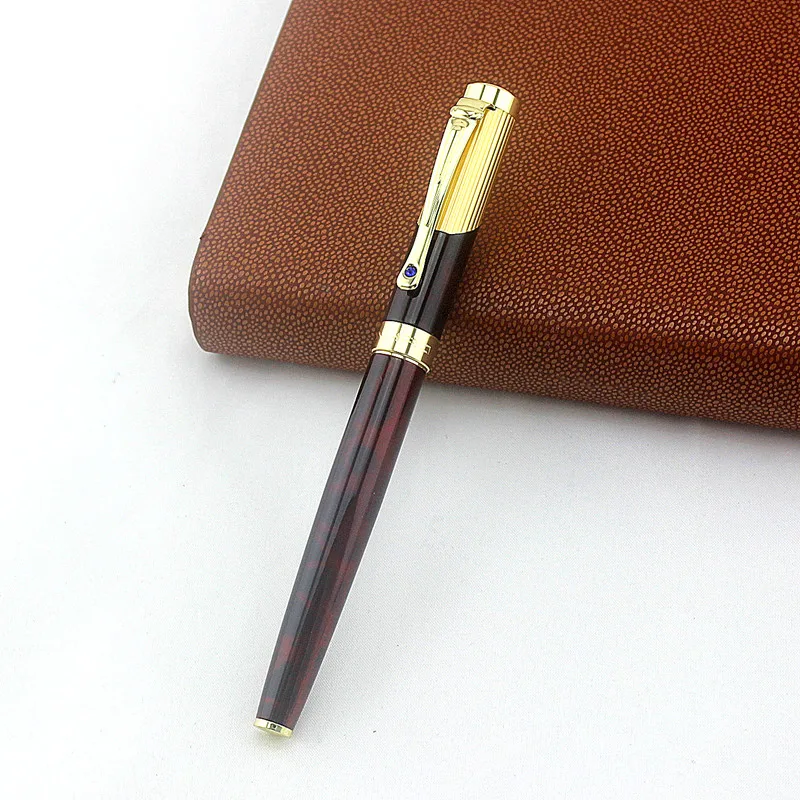 Высококачественная металлическая перьевая ручка из иридистого золота ручки 0,5 мм роскошные черные золотые Jinhao 9009 письменные принадлежности стакан для чернильных ручек Подарки