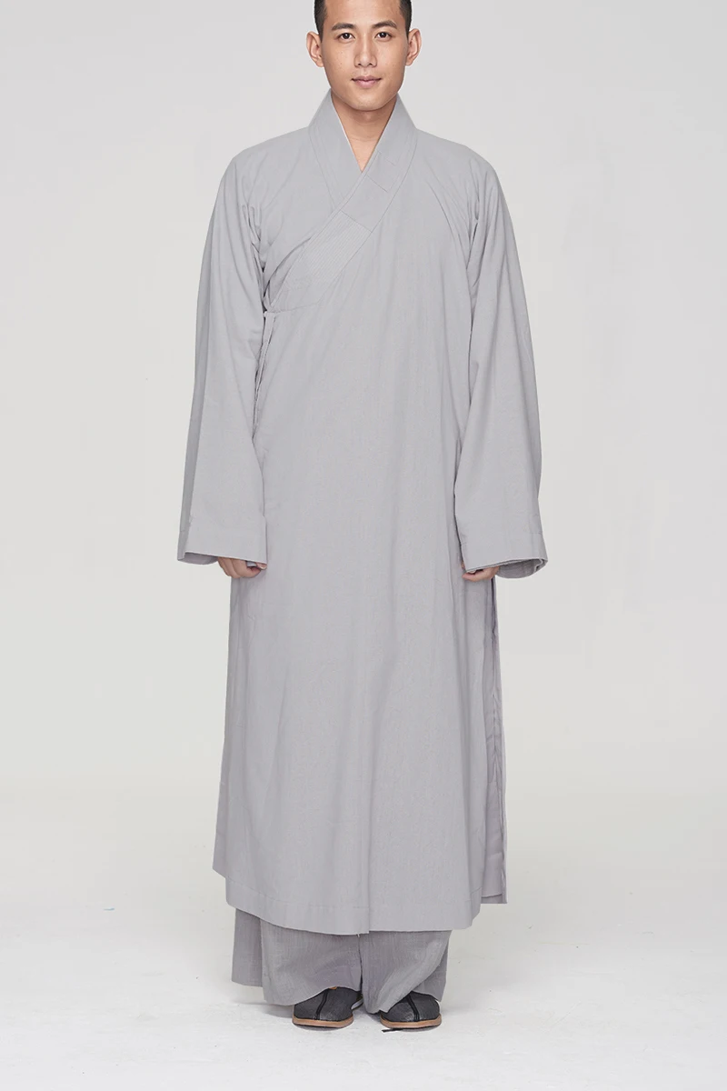 ZanYing Men S Religion Buddhist Meditation Monk Robe Grey ZYS29