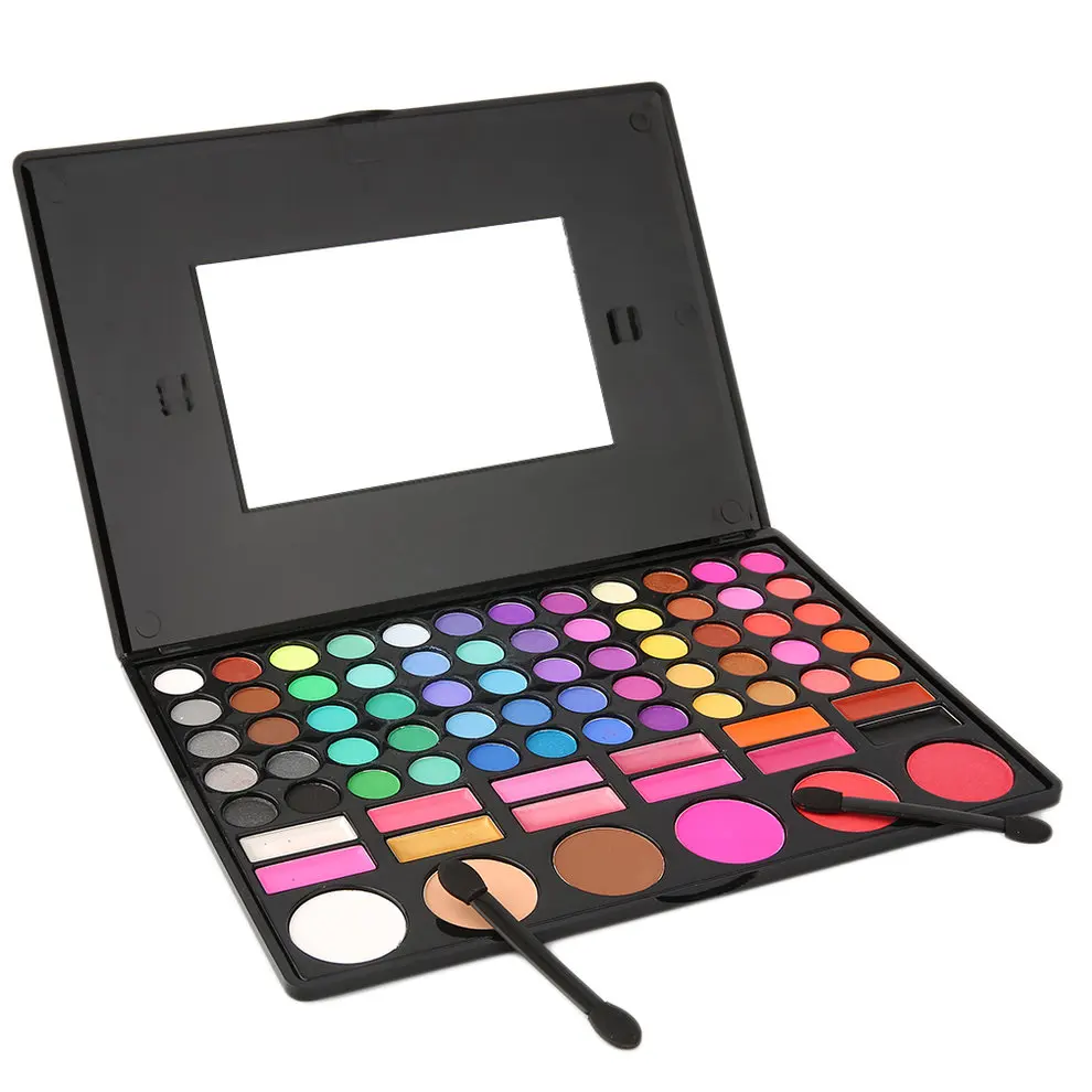 

High Quality 1SET 78 Colors Eye Shadow Cosmetic Make up Palette Lipgloss Mirror Blush Kit Set Long-Lasting Harmless