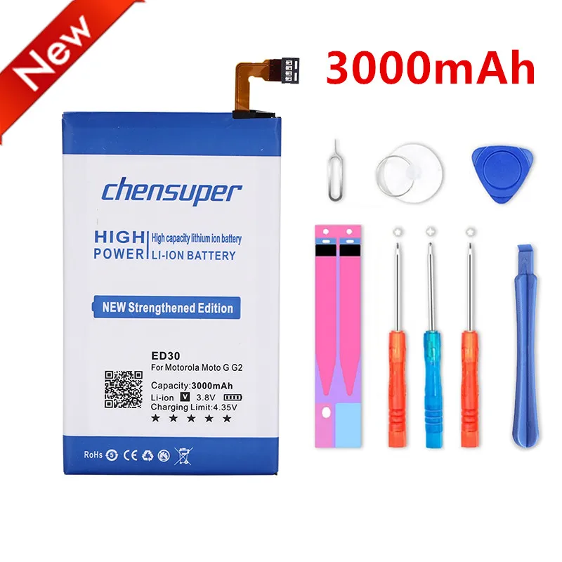 

New High Quality ED30 3000mAh Battery for Motorola moto G G2 XT1028 XT1032 XT1033 XT1034 Cell phone