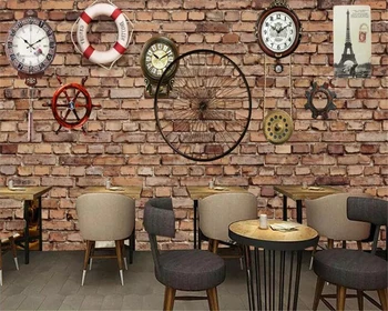 

beibehang papel de parede 3d Creative wheel vintage wallpaper icon sticker wallpaper background wall wallpaper 3d on the wall