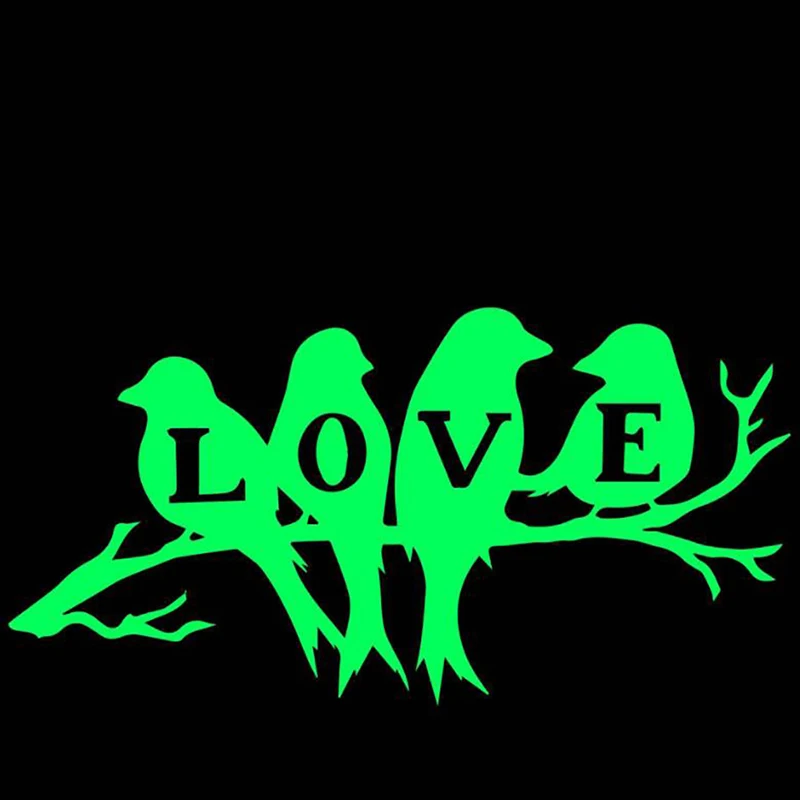 Luminous Bird Twig Wall Sticker For Kids Room Engraving Poster Glow In Dark Home Decor Accessories | Дом и сад
