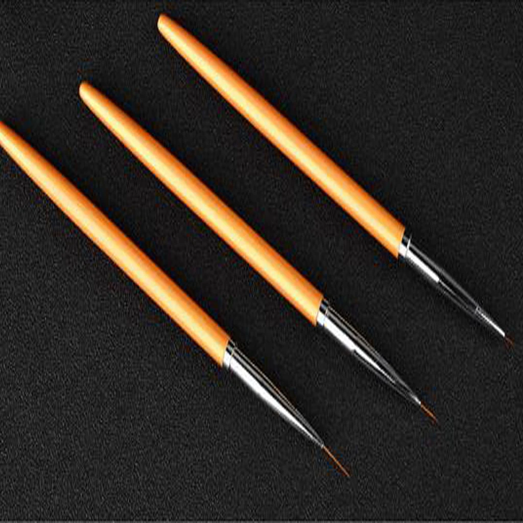 3 Pcs Pro Nail Art UV Gel Design Pen Polish Brush Dotting Drawing Line Tools