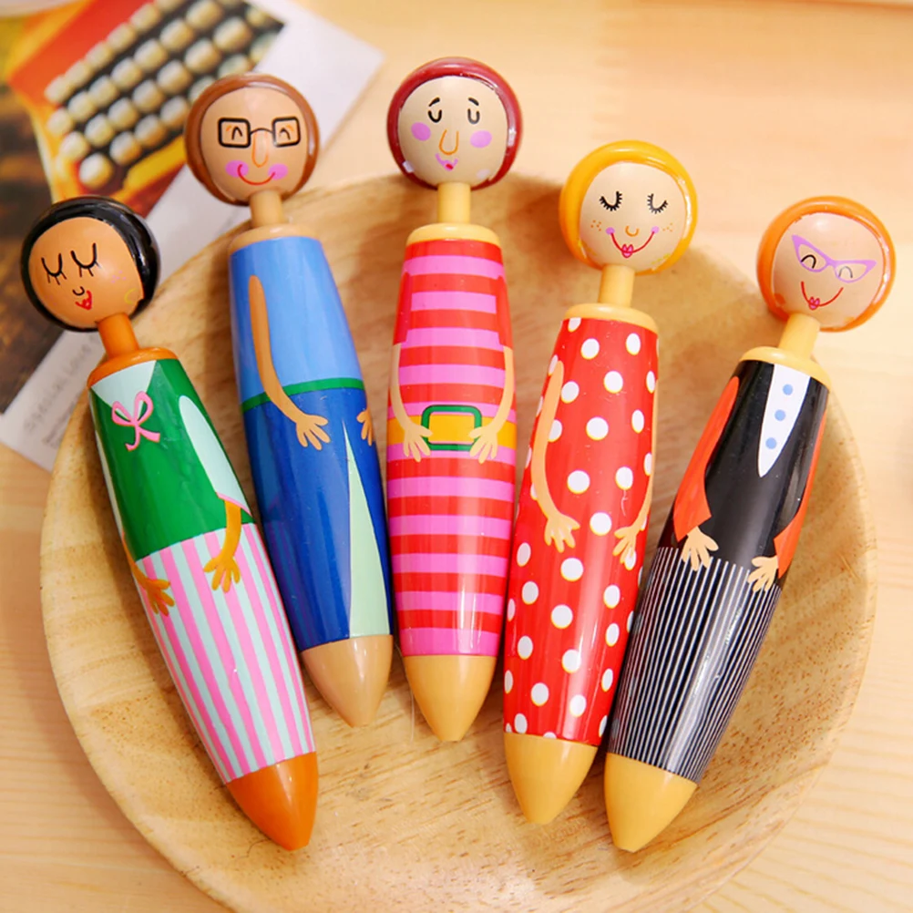 1PC Cute Doll ballpoint pen Little Girl Chunky Blue ink pens writting Stationery Caneta material escolar Office school supplies