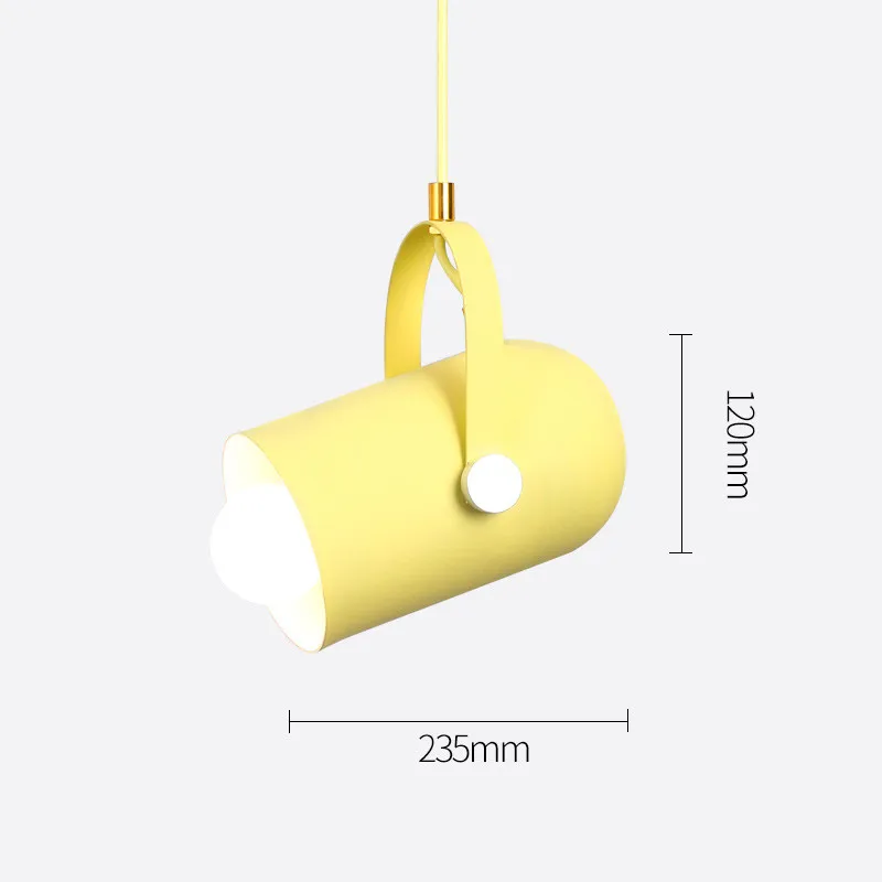 Скандинавский красочный подвесной светильник, Регулируемый угол наклона E27, подвесной светильник, подвесной светильник, домашний декор, светильник для бара, точечный светильник