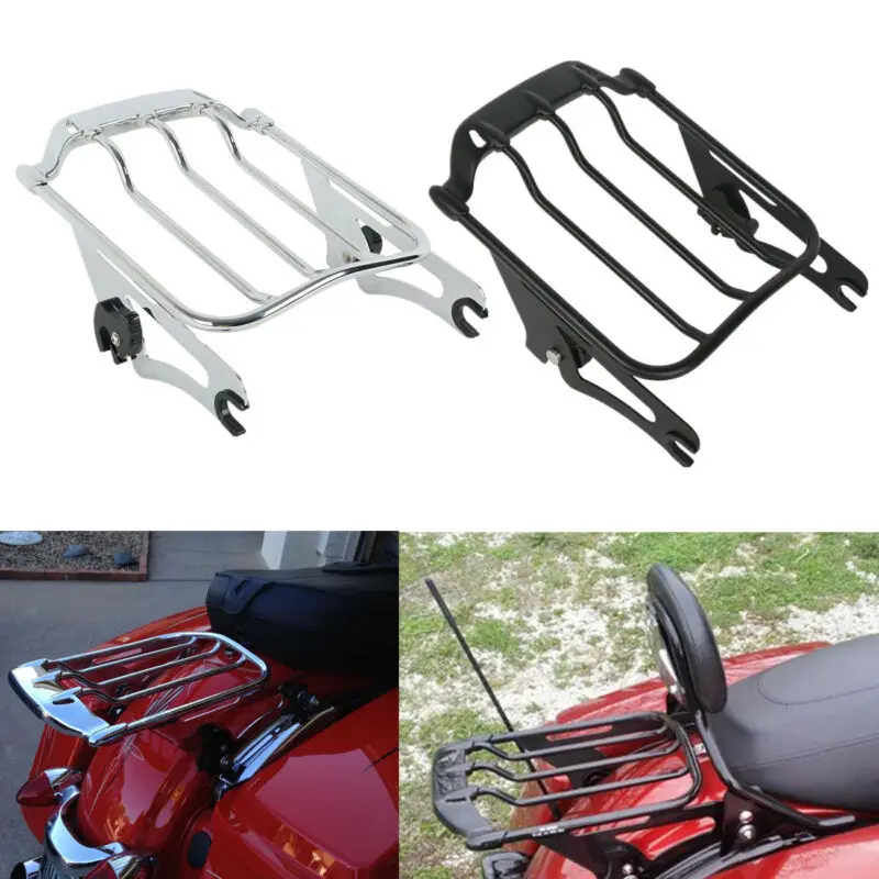 Съемный Двухместный багажник для мотоцикла Harley Touring Air Wing Electra Street Glide Road King FLTR FLHR