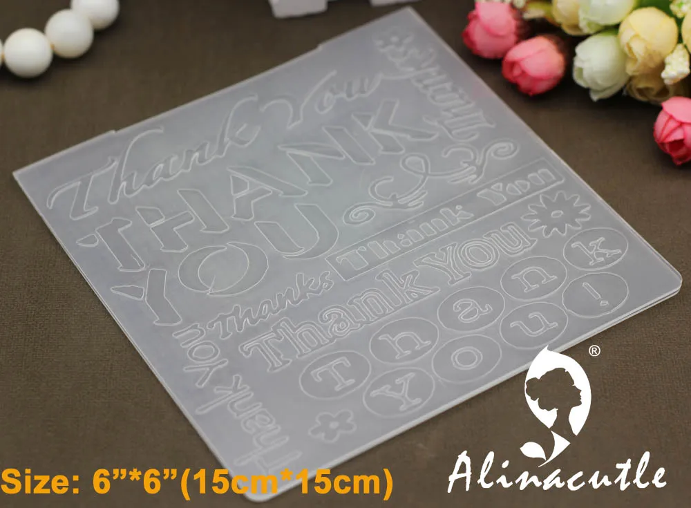"* 6" пластиковая папка для тиснения Alinacraft спасибо DIY альбом карта украшения Бумага Ремесло фон папка