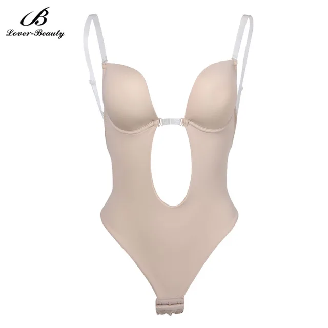 strapless plunge bodysuit