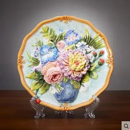 Bottled Flowers Decorative Wall Dishes Porcelain Plates Bottled Flowers Decorative Wall Dishes Porcelain Plates Vintage Home Decor Crafts Room Decoration Figurine In Bowls From Garden