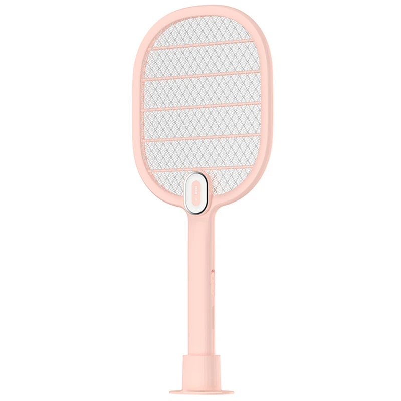 Бытовая электрическая мухи комары Swatter ошибка Zappers сетчатая поверхность ручной работы ракетка от комаров насекомых мощность комаров убийца - Цвет: Pink