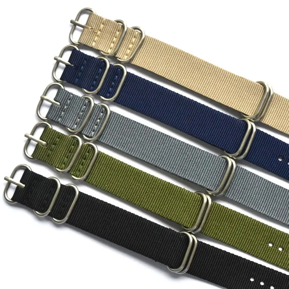 New Arrival 5 Ring Watchband Military Quality Nylon ZULU NATO 18mm 20mm 22mm 24mm G10 Watch Strap Multiple color selection