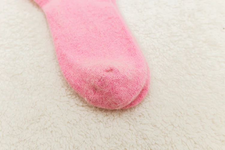 Высококачественные толстые женские носки Ангольские шерстяные носки с кроличьим мехом женские зимние теплые носки calcetines Большие размеры Eur 37-40