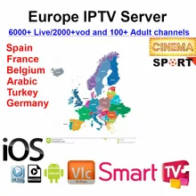 1 год 7000+ liVE Europe IPTV без ежемесячной платы M3U ENIGAM2 Andriod APP Германия французская Испания TR UK sport MEDIASET Премиум футбол