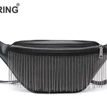 GETSRING женская сумка женская Поясная Сумка для женщин новая мини-кисточка поясная сумка черная Мода