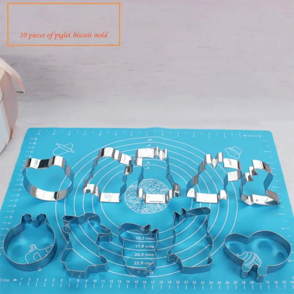 Baking Mold Stainless Steel 10 Sets Of Piglet Biscuit Mold Diy Cartoon Cut Die Taro Mold Pig Sister Set Baking Mold Stainless Steel 10 Sets Of Piglet Biscuit Mold Diy Cartoon Cut Die Taro Mold Pig Sister Set