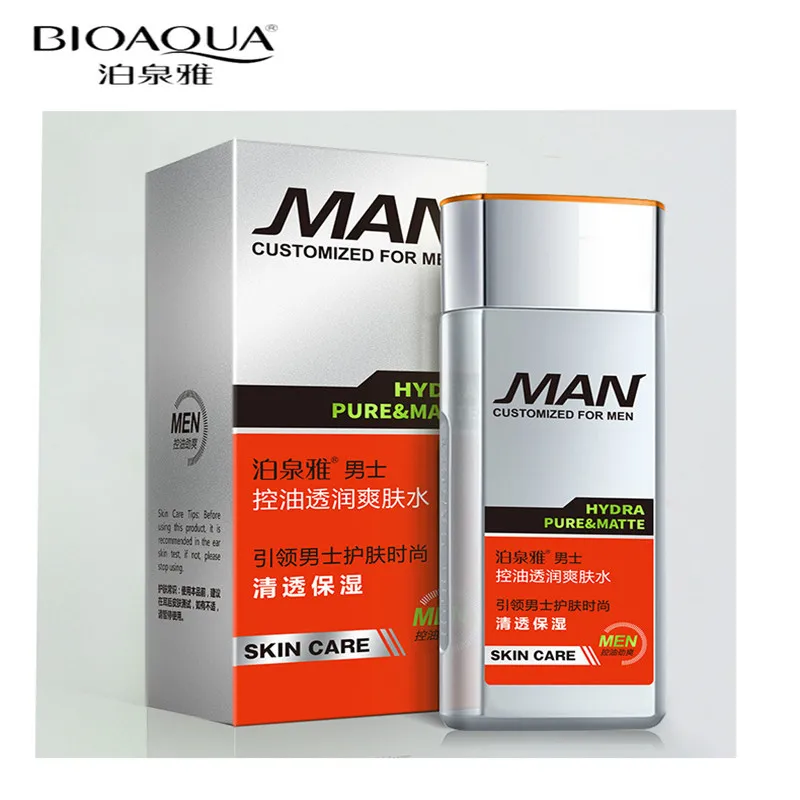 

BIOAQUA Men's Oil Control Essence Water Peach Toner Hydrating Moisturizing Shrink Pore Brighten Soothes Skin rehydrating lighten