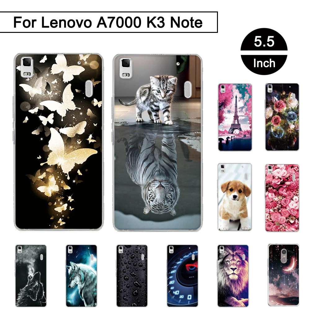Чехол для Lenovo A7000 K3 Note 5 дюймов мягкий чехол из ТПУ Для k3 чехлы задней панели