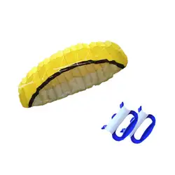 Dual Line 2,5 м/8.20ft парашют воздушные змеи Радуга Спорт Пляж трюк ручка Ripstop нейлон Kitesurf Открытый Спорт детей Gif